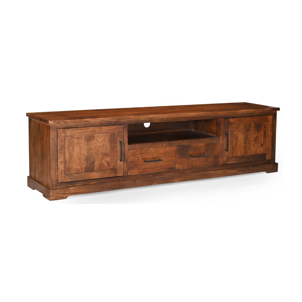 Brown Mango Wood T.V Unit - Image 1