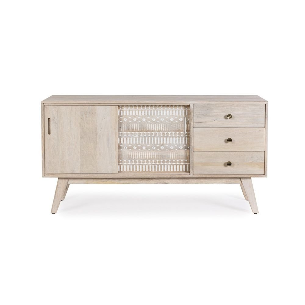 Mango Wood Carving Sideboard - Image 1